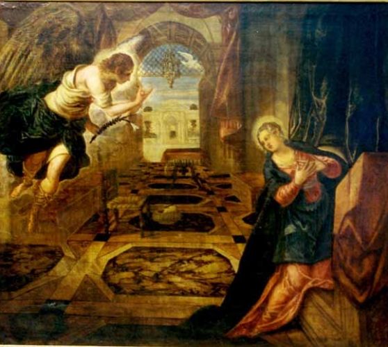 pictură - Tintoretto, Jacopo Robusti; Buna Vestire