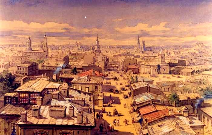 Pictură - Preziosi, Amedeo; Vedere din turnul Colței