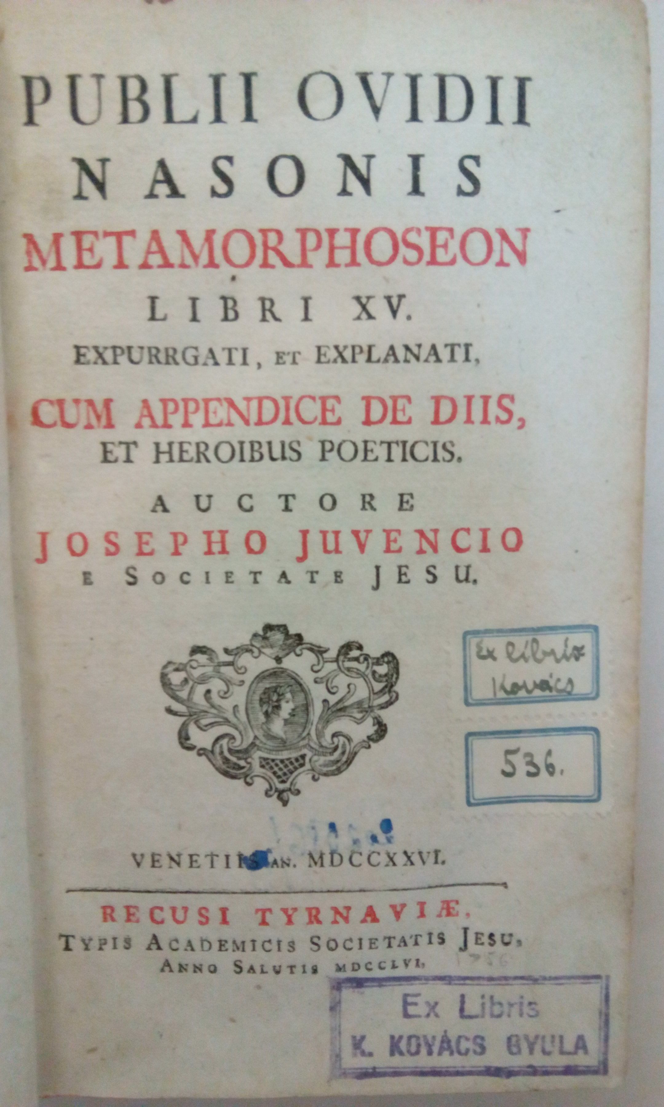 Carte Veche Publious Ovidius Naso Autor Joseph De Jouvancy