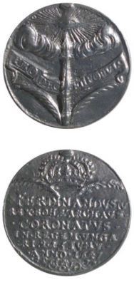 Medalie dedicată încoronării lui Ferdinand al IV-lea ca rege al Ungariei