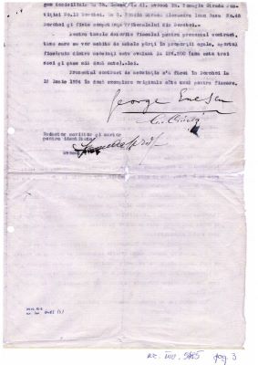 Enescu, George; G. Ciudin; Contract de asociație încheiat între Enescu, George și G. Ciudin privind moșia din Șendreni