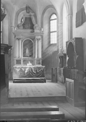 clișeu - Emil Fischer; Altar baroc din Biserica Azilului din Sibiu.