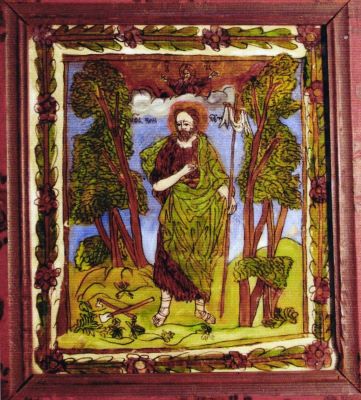 icoană pe sticlă; Sfântul Ioan Botezătorul