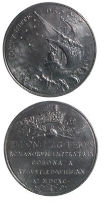 Medalie dedicată încoronării Eleonorei Magdalena ca împărăteasă romană