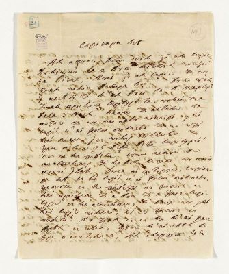 manuscris - Ion Heliade Rădulescu; Scrisoare trimisă de Ion Heliade Rădulescu, din Viena, pe 29 noiembrie 1846, soției sale, Maria, aflată la București
