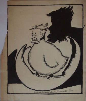 grafică de șevalet - Popa, V.I.; Caricatură Dem. Dobrescu