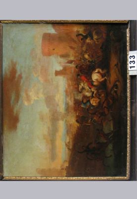 pictură de șevalet - Bredael, Jan Pieter II van; Turci luptând în fața fortificațiilor