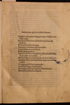 incunabul - IAMBLICHUS. Trad. Marsilius Ficinus; De Misteriis Aegyptiorum, Chaldaeorum, Assyriorum et Alia Opuscula