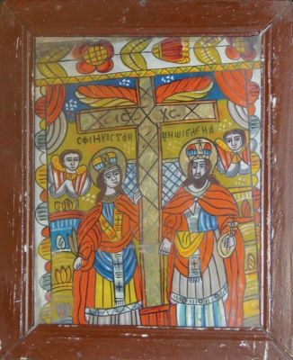 icoană; Sfinții Împărați Constantin și Elena