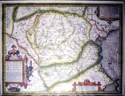 hartă - Ortelius, Abraham; Daciarum, Moesiarum que, vetus descriptio (Dacia, Moesia - descrierea veche)