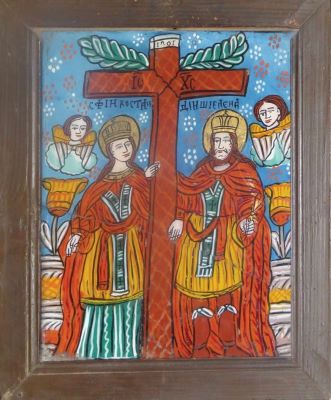 icoană; Sfinții împărați Constantin și Elena