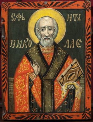 icoană pe lemn; Sf. Ierarh Nicolae