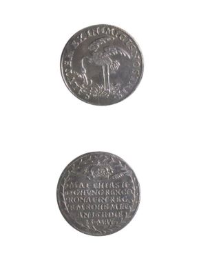 Medalie dedicată încoronării lui Mathia II ca rege al Boemiei