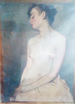 pictură de șevalet - Șoldănescu, Ștefan; Seminud de femeie