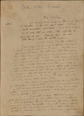 Textul manuscris a fost redactat de Nicolae Iorga.; Manuscrisul unei piese de teatru a lui Nicolae Iorga, intitulată ”Doamna Mileanu/Cea mai bună”