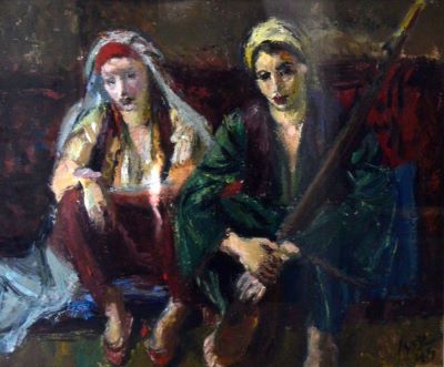 pictură de șevalet - Iser, Iosif; Două odalisce (Două femei șezând)