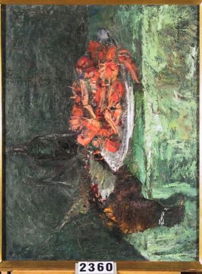 pictură de șevalet - Țuculescu, Ion; Natură moartă cu fazani și raci