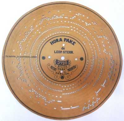 disc de ariston - Paul Ehrlich; Disc din carton perforat