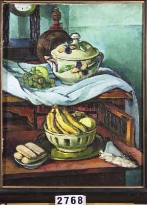 pictură de șevalet - Widmann, Walter; Natură statică cu banane