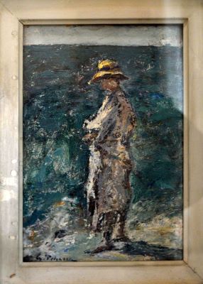 pictură de șevalet - Petrașcu, Gheorghe; Femeie pe malul mării