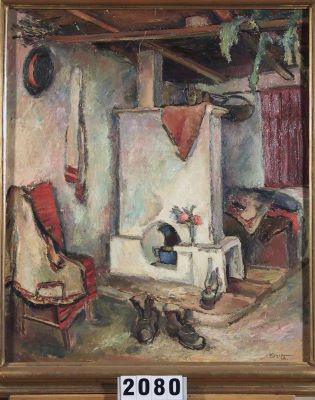 pictură de șevalet - Iorgulescu-Yor, Petre; Interior țărănesc