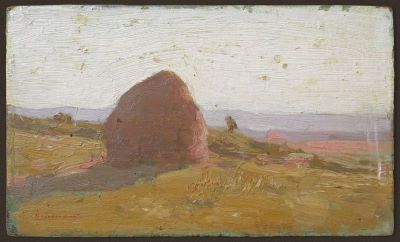 pictură de șevalet - Grigorescu, Nicolae; Peisaj cu căpițe