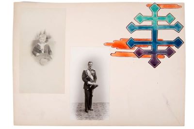 Album fotografic pe file detașabile, în cutie