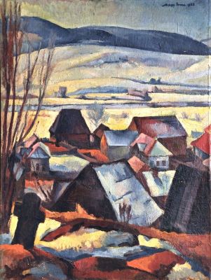 pictură de șevalet - Nagy, Imre; Peisaj de iarnă