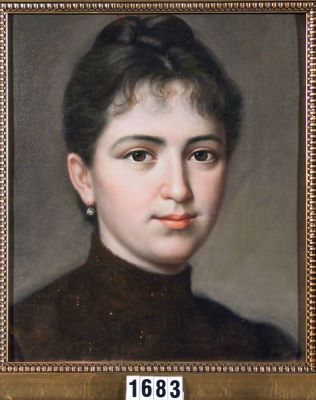 pictură de șevalet - Popp, Mișu; Portret de femeie tânără