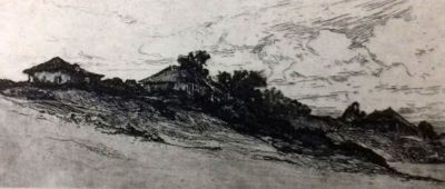 gravură - Canisius, Richard; Peisaj Floreasca