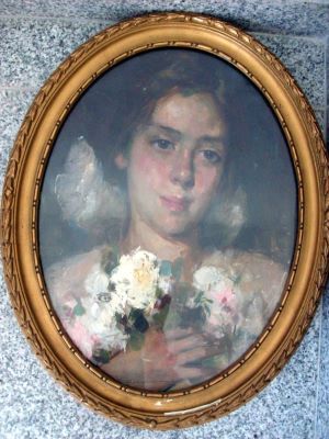 pictură de șevalet - Băeșu, Aurel; Portret de fată