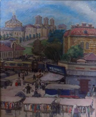 pictură de șevalet - Ghiață, Dumitru; Piața Bibescu
