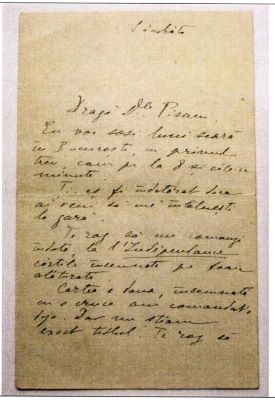 Filipescu, Nicolae; Scrisoare trimisă de Nicolae Filipescu lui Timoleon Pisani
