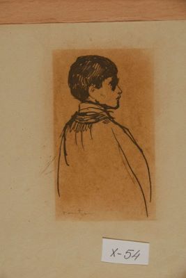 portret - Tonitza, Nicolae; Profil de băiat