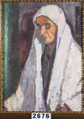 pictură de șevalet - Depner, Margarete; Femeie bătrână cu maramă