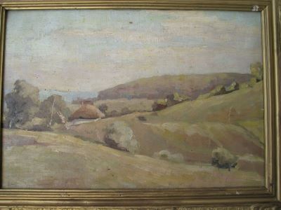 pictură de șevalet - Băeșu, Aurel; Peisaj câmpenesc