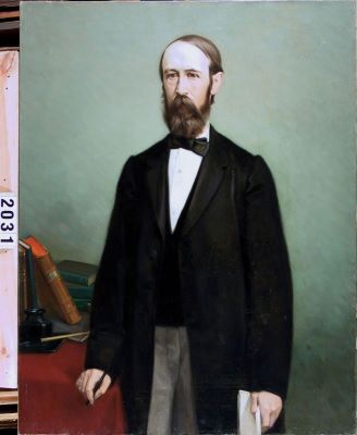 pictură de șevalet - Dörschlag, Carl; Portret de bărbat cu barbă