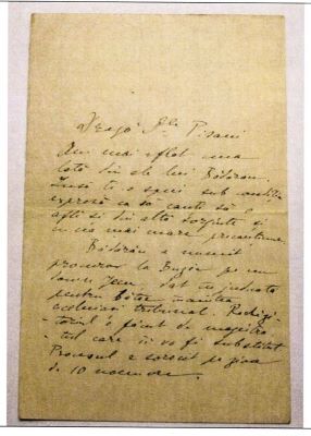 Filipescu, Nicolae; Scrisoare  trimisă de Nicolae Filipescu lui Timoleon Pisani