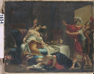 pictură de șevalet - Popp, Mișu; Moartea Cleopatrei