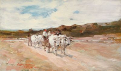 tablou - Grigorescu, Nicolae; Care cu boi la amiază