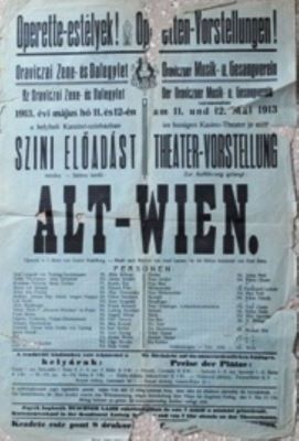 Tipografia Felix Weiss; Afiș pentru opereta „Alt-Wien”