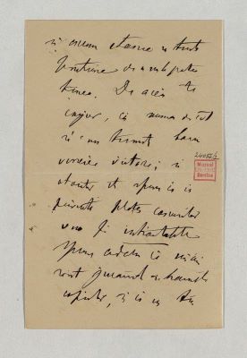 manuscris - Mihail Kogălniceanu - autor; Scrisoare trimisă de Mihail Kogălniceanu fiului său, Ion, pe 2 octombrie 1890, din București