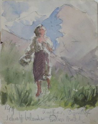 desen - Szathmári, Carol Popp de; Țărancă în munți