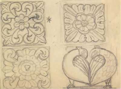 desen - Storck, Frederick; Ornamente inspirate din plastica medievală românească