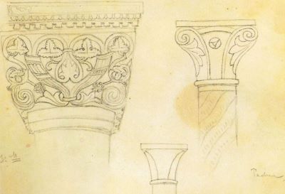 desen - Storck, Frederick; Schiță din călătorii – Detalii de capitel