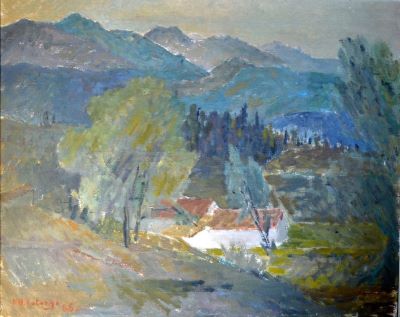 pictură de șevalet - Catargi, Henri H.; Peisaj la munte