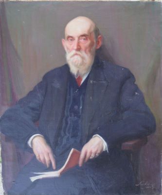 pictură de șevalet - Szuhanek, Oskar; Portret (Constantin Lahovari, fost președinte al societății Ileana?)