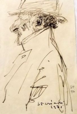 desen - Steriadi, Jean Alexandru; Portretul pictorului Pallady