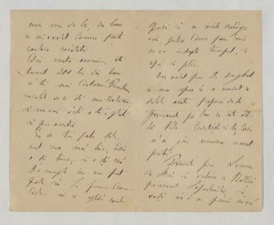 manuscris - Mihail Kogălniceanu - autor; Scrisoare trimisă de Mihail Kogălniceanu fiului său, Ion, pe 20 decembrie 1886, din București