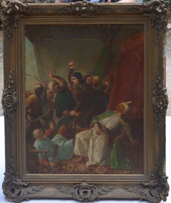 pictură de șevalet - Aman, Theodor; Omorârea lui (Grigore al-III-lea) Ghica